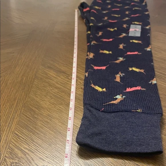 Old Navy Dark Blue Thermal Pajama Pants with Wiener Dog Pattern - Picture 5 of 6